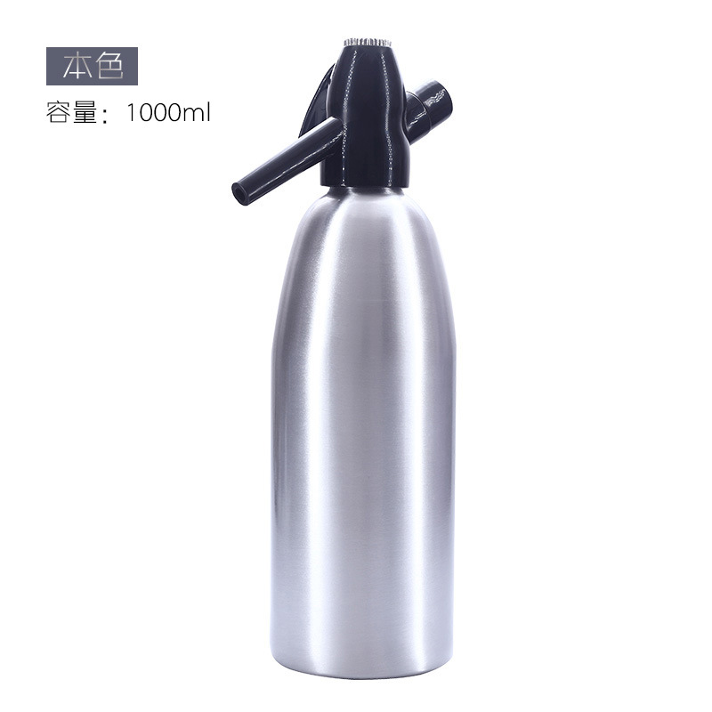 1L Soda Siphon CO2 Dispenser WATER Bubble Generator Cool Drink Cocktail Soda Machine DIY Soda Maker Making Sparking Water: Silver
