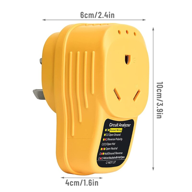 RV Surge Protector 30 Amp Adapter Circuit Analyzer with Indicator Light 30 Amp Male to 30 Amp Female for RV Trailer