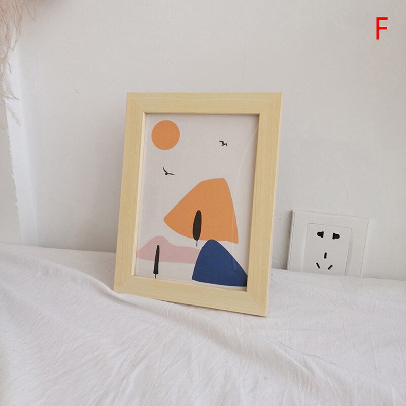 Eenvoudige Matisse Stijl 7 Inch Kleine Fotolijst Massief Houten Decoratie: F