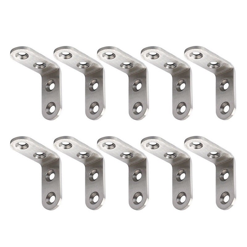 10* 40MM Right Angle Bracket L Shape Corner Brace Joining Fixing Repair Metal