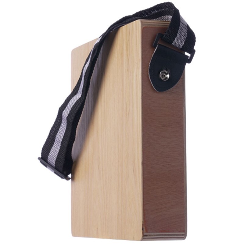 Resande trä cajon låda trumma bärbar hand trumma slagverk instrument med snodd trä musikinstrument: Default Title