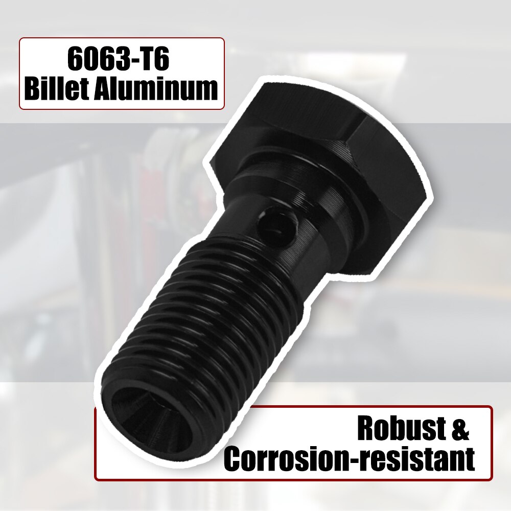 Banjo-tornillos de cilindro maestro de freno delantero/trasero, Perno de pinza de manguera de freno, tornillo de embrague hidráulico, M10 x 1,25, 22mm, motocicleta