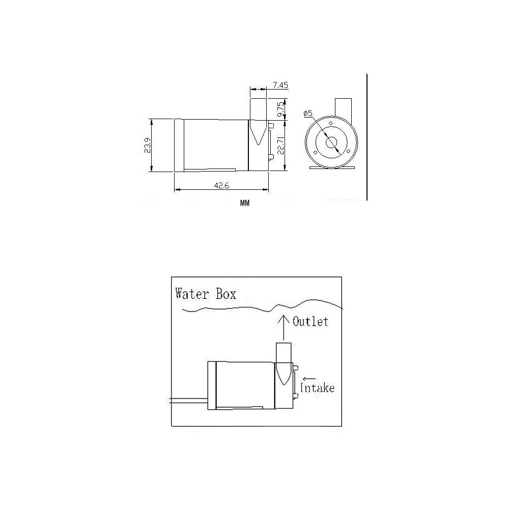 5pcs/lot horizontal 3V - 6V small mini Micro Submersible Water Pump Motor pump for PC Cooling Water Circulation DIY amphibious