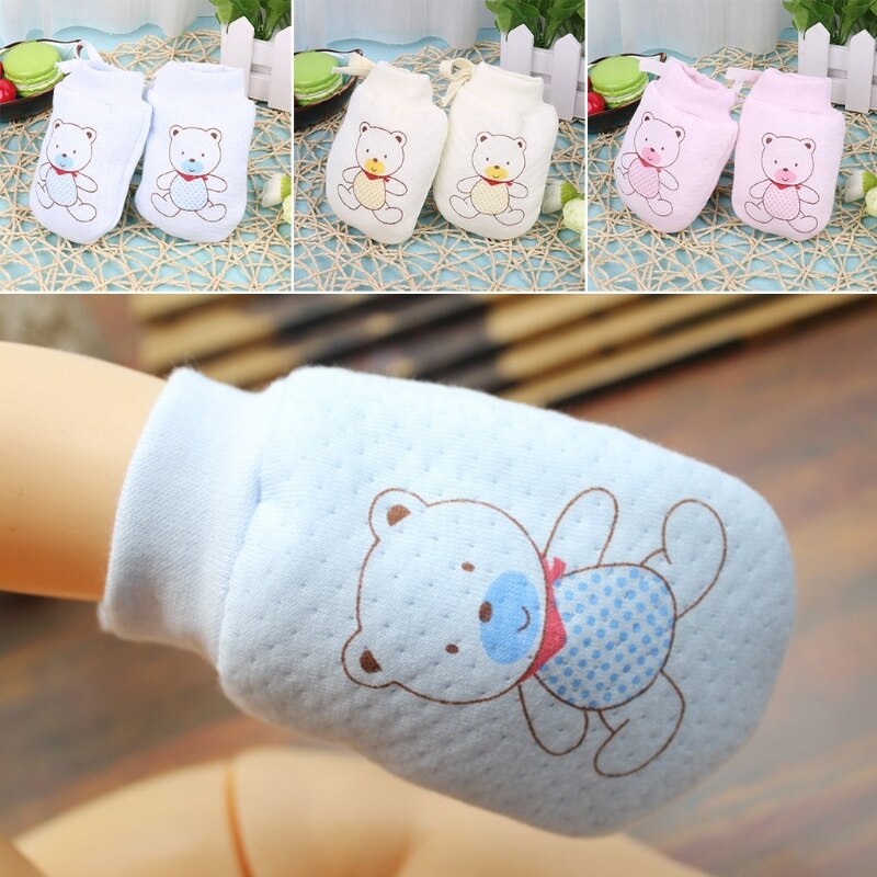 Lovely Baby Infant Boys Girls Anti Scratch Mittens Soft Newborn Gloves L4MC