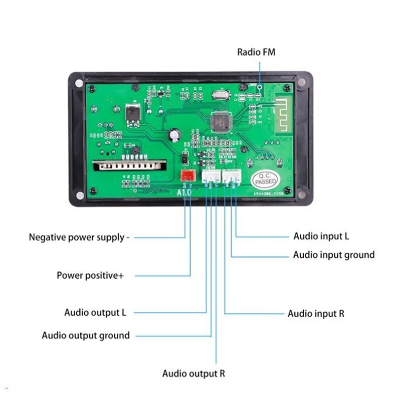 Mp3- fach-decoderplatine, audio-dac, usb-player, wma, wav, flac, ape, hifi-verlustfreie dekodierung mit lcd-songtextanzeige, aufnahmefunktion, tf, fm