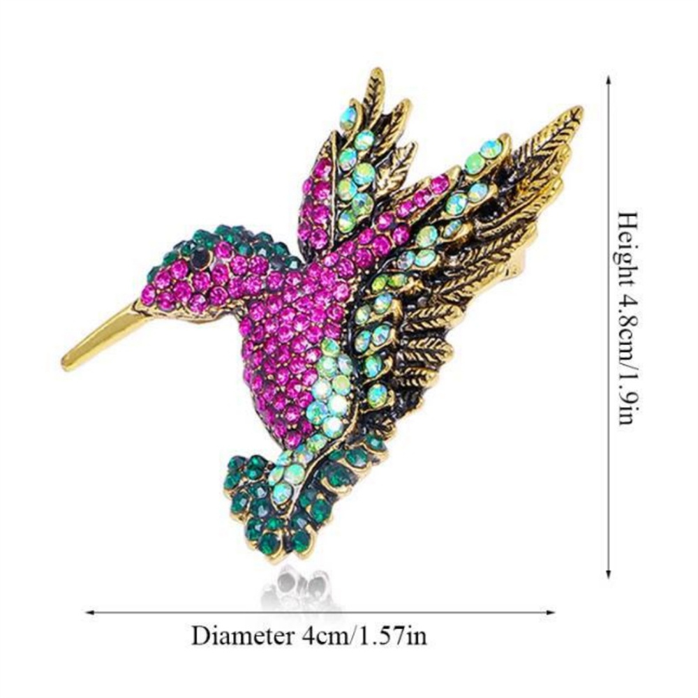 Luxury Crystal Phoenix Bird Brooch Women Men Pins Colorful Animal Brooches Clothing Accessories Party Coat Scarf Jewelry: Antique Bronze Plated
