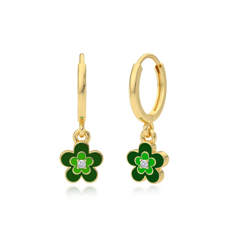 Roxi Mooie Emaille Bloemen Hoepel Oorbellen Voor Vrouwen Meisjes 925 Sterling Zilveren Earing Dangle Earring Sieraden Pendientes Plata 925: 5