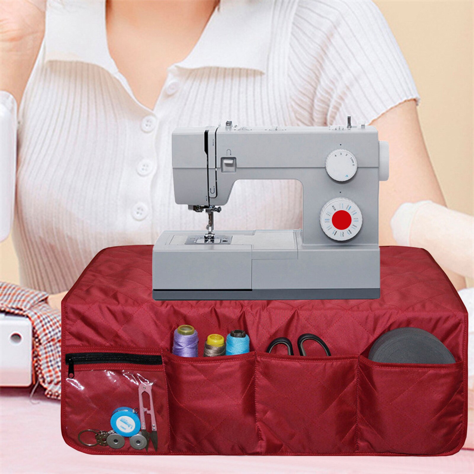 Naaimachine Mat Naaimachine Cover Met Zakken Machine Mat Organizer Accessoires Voor Opslaan Naalden Schaar Draad Water