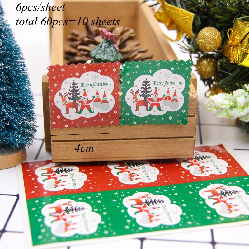 60 stuks bedanklabels stickers labels 4 stijlen feest/bruiloft bedankjes doos tas plakboek gasten inpakbenodigdheden: 60 stuks type p