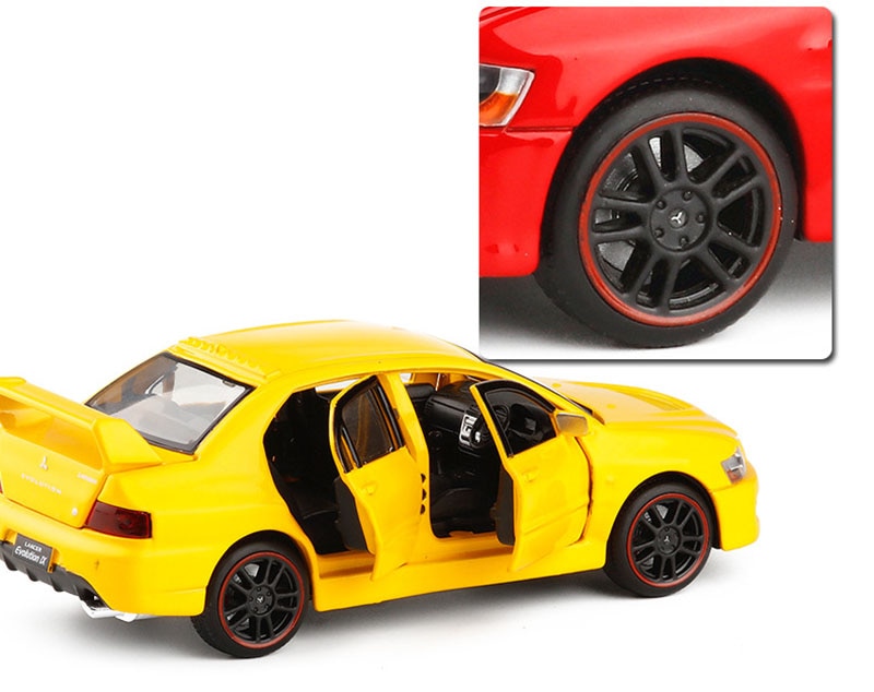 1/32 Mitsubishi EVO 9 IX Sports Cars Toy Alloy Die Cast Metal Casting Sound Light Model Toys Car For Collection