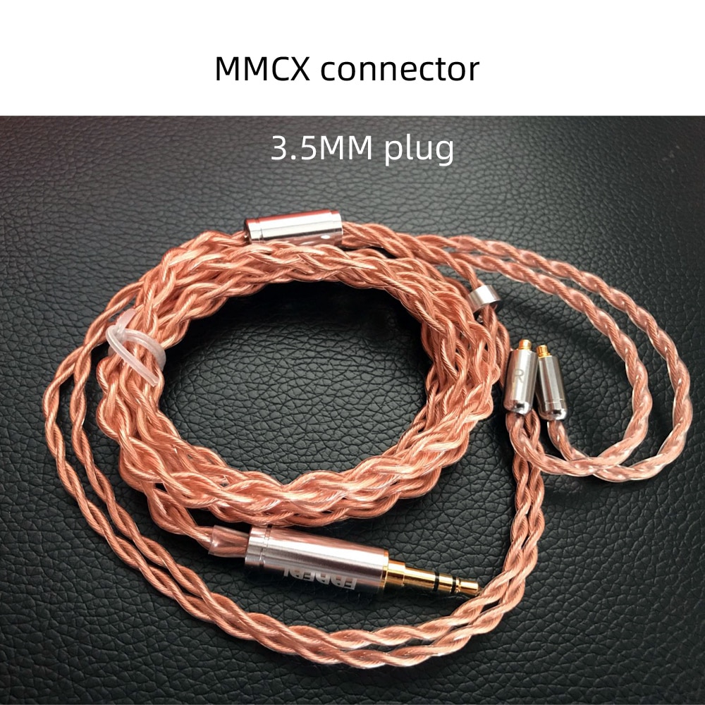 FAAEAL 4Core High Purity Copper cable with 2Pin/MMCX Connector 3.5/2.5/4.4mm Gold-plated plug Earphone Upgrade Cable For TFZ/TRN