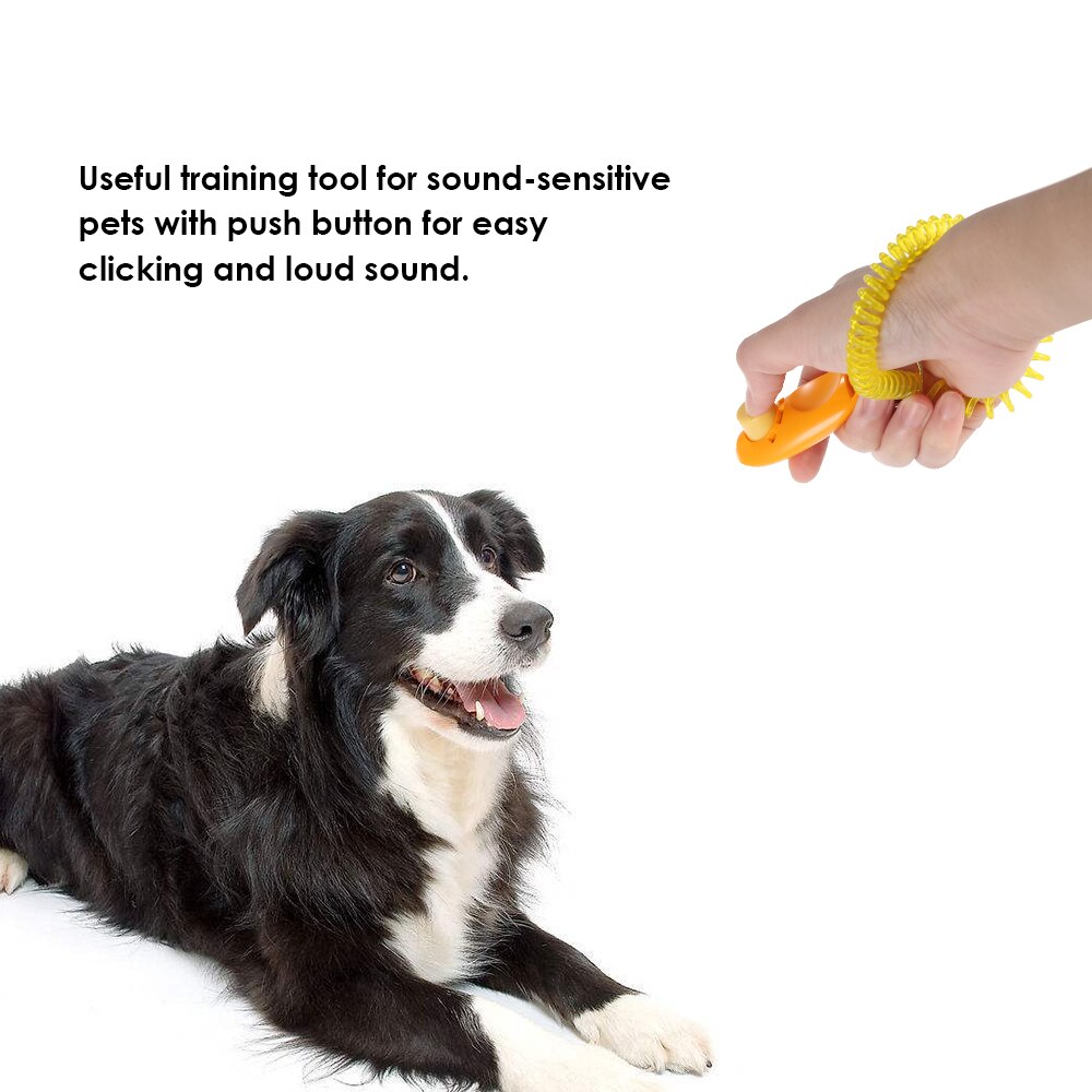 7 Pack Pet Dog Training Clicker Pet Sound Training Device Trainer Aid Wrist Clicker Tool For Most Pet