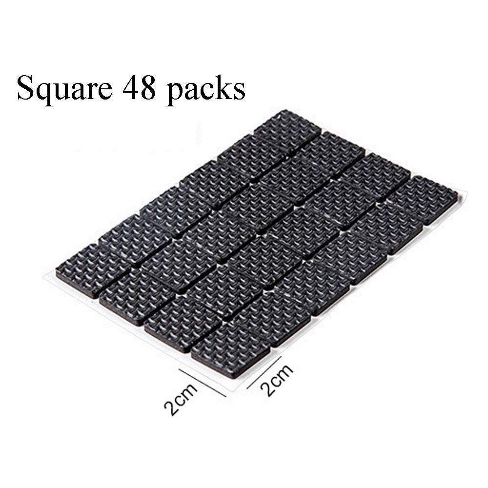 Adhesive Rubber Anti-Skid DIY Resistant Furniture Feet Floor Protector Pads Table Legs Stools Chairs Mats Table Feet Mat: B