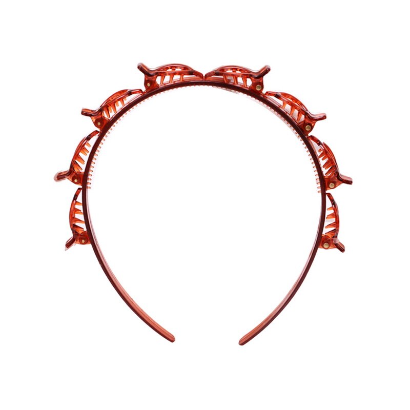 Punk gothique coiffure torsion Clip Barrette tresse outils magique cheveux accessoires fête bandeau décontracté pour les femmes filles: Coffee 1pcs