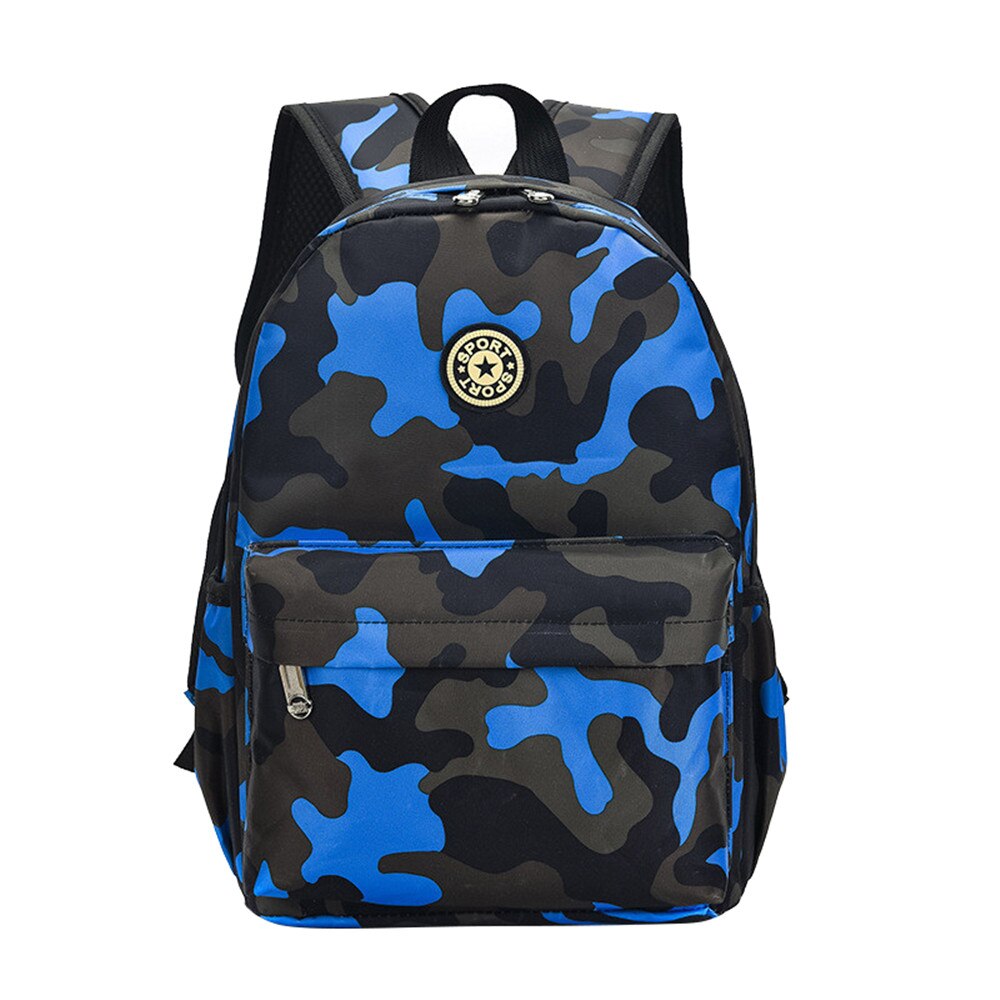 Camouflage Child Backpacks Kindergarten Bags School Students Cute Printing Oxford Rucksack Kids Bag School Bags 2 sizes: blue big