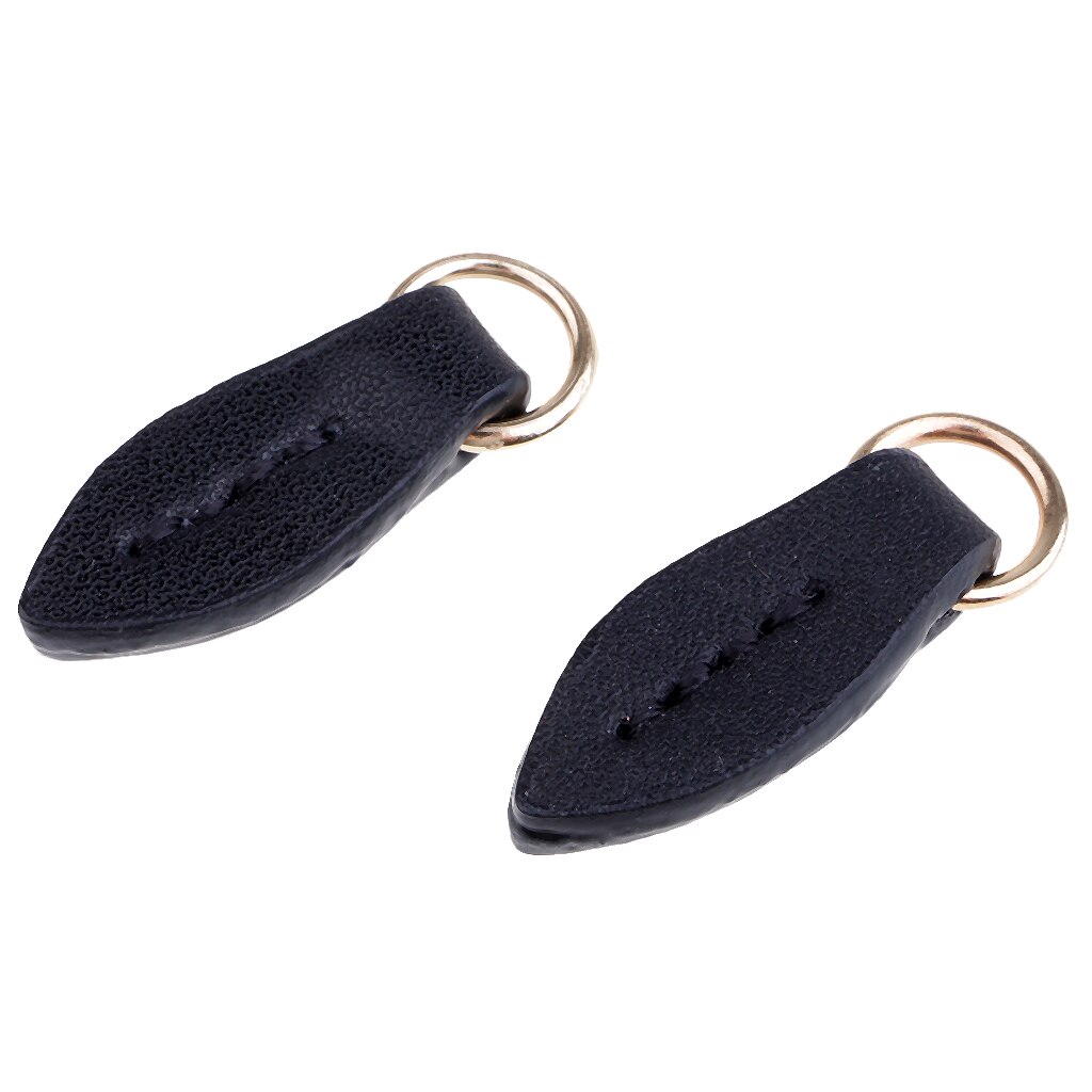 2Pcs DIY Leather Zipper Pull Boot Jacket Bag Purse Replacement Zipper Zip Fixer