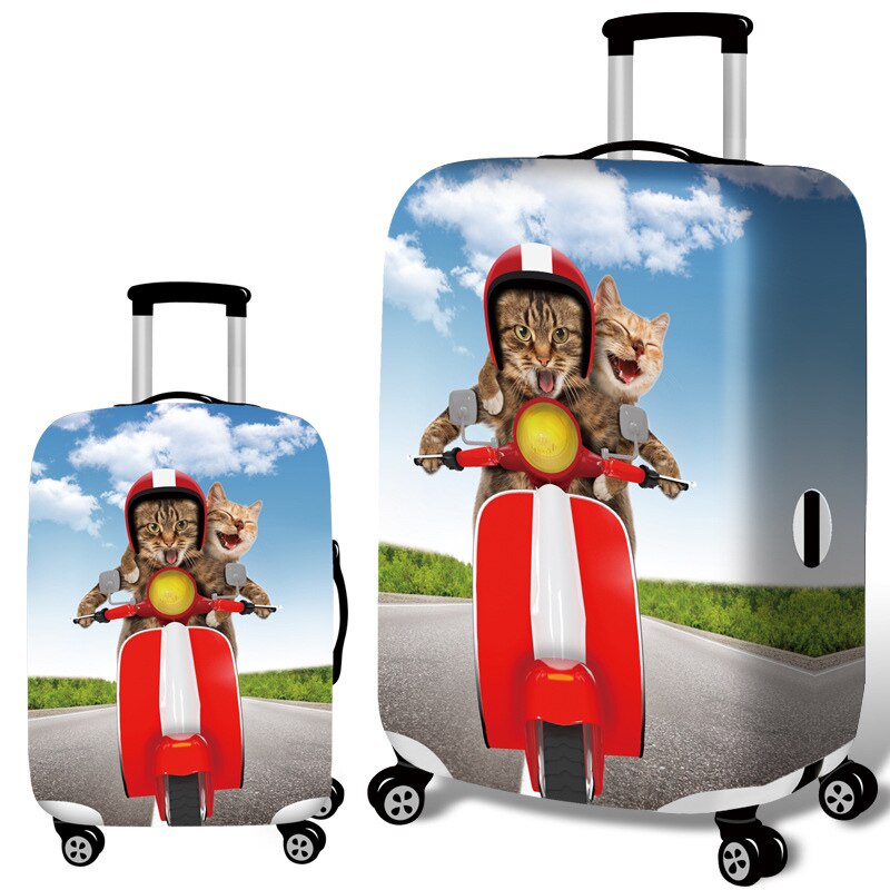 3D Cat Suitcase Case Cover Luggage Elastic Protective Covers Dust 18-32Inch Baggage Trolley Trunk Dust Cover Travel Accessories