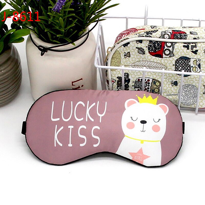 Dessin animé masque de couchage drôle Eye patch masque de sommeil mignon coton cache-yeux voyage oeil bande aide au sommeil enfants bandeau: 11