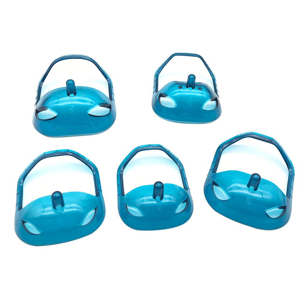 5 stk/parti salongbart skjegg styling mal skjeggformer fippskjegg bart pleie for hår skjeggtrim maler skjeggformer: Blå