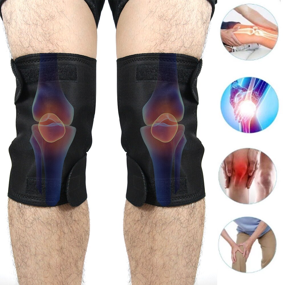 1 Paar Toermalijn Zelf Verwarming Knie Pads Magnetische Therapie Pijnbestrijding Artritis Brace Ondersteuning Sport Patella Knieën Massager