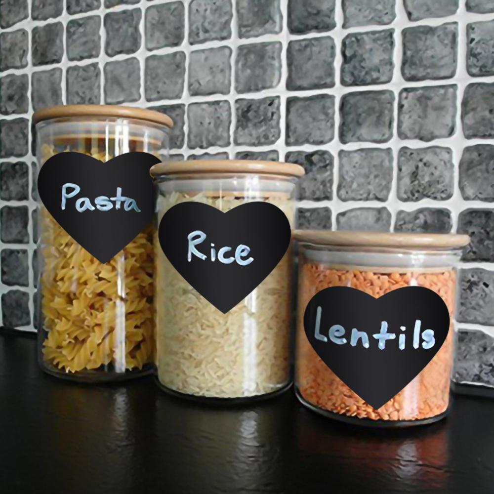 80 Sets Van Liefde-Tape Waterdicht Schoolbord Spice Label Voor Keuken Jam Fles Te Schrijven Handig En Duurzaam