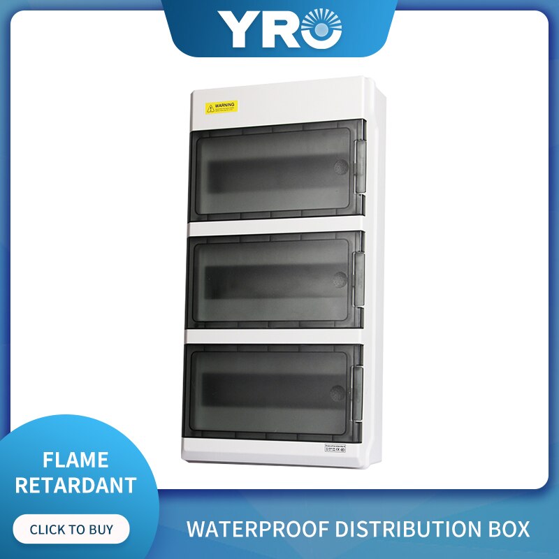 36 Ways Din Rail Outdoor Waterproof Electrical Distribution Box Circuit Breaker MCB power Plastic Junction Wire Box IP65 SH36PN