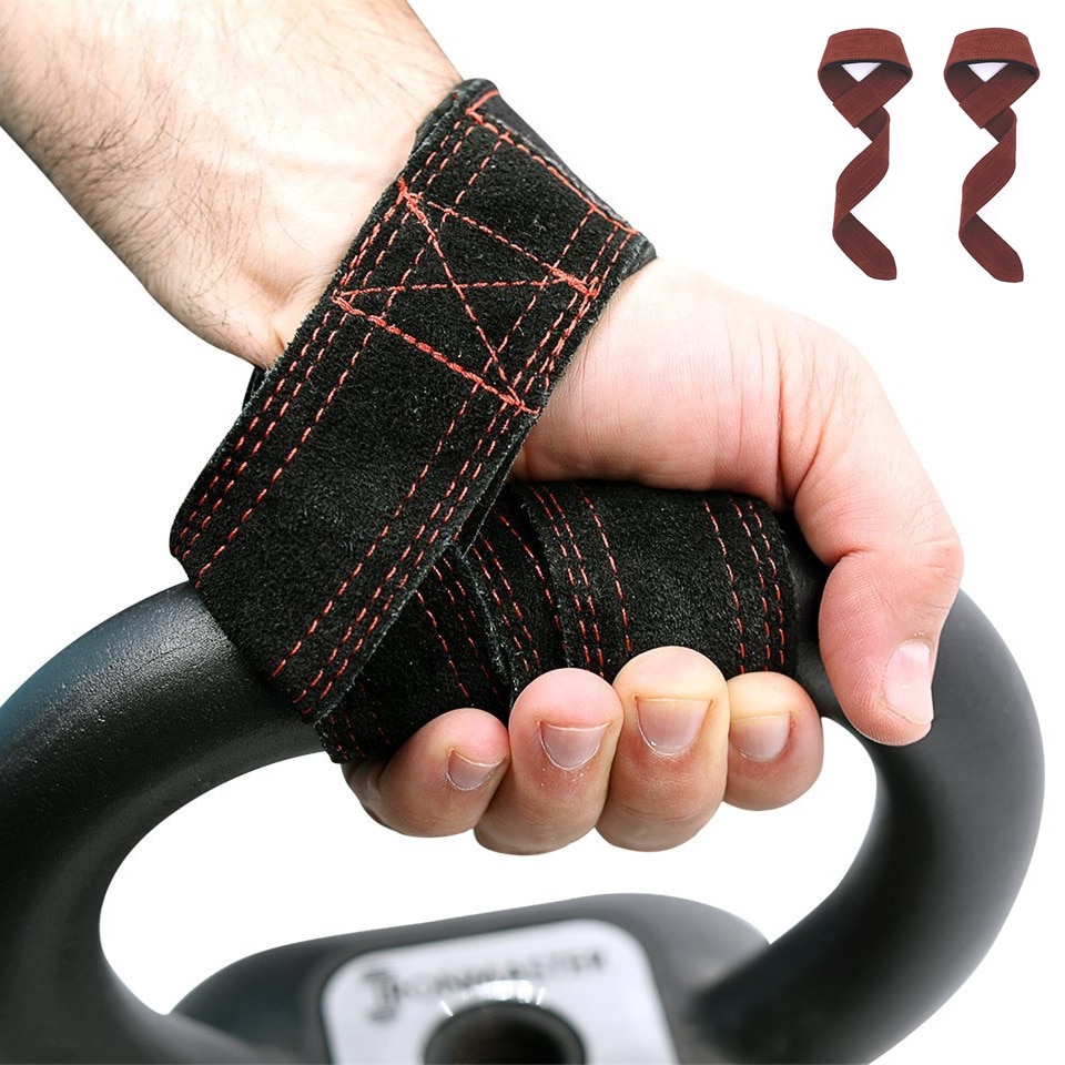 Fitness Gewichtheffen Lederen Polsband Met Neopreen Ondersteuning Voor Mannen En Vrouwen Wraps Zware Powerlifting Grip Haak