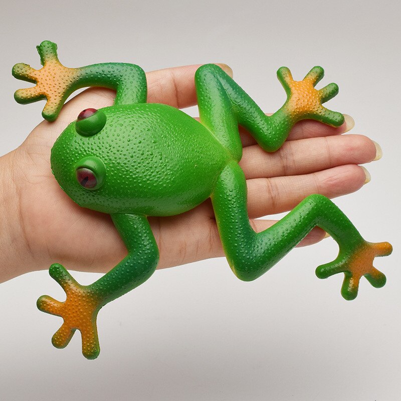 Jouet pour enfants en plastique, 15x15cm, vent délicat, modèle de grenouille, ensembles de jouets pour enfants, éducatif d&#39;émulation, forêt de pluie, vert, or, décor de paysage