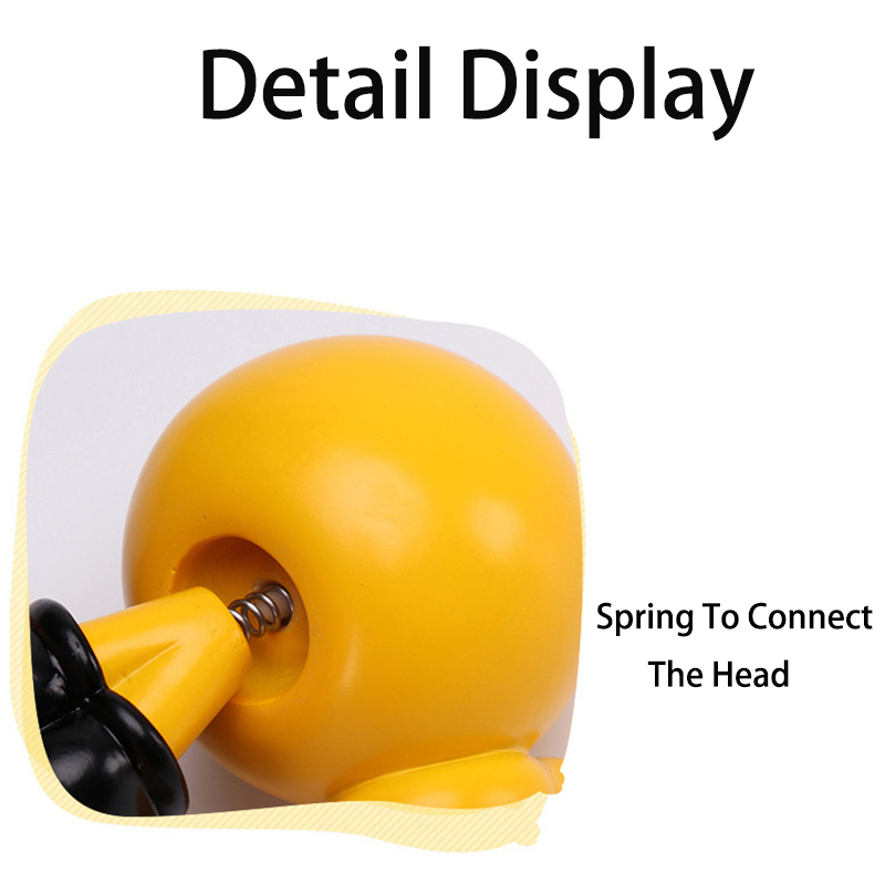 Decoración de coche, muñeca con cabeza móvil creativa, paquete de vehículo, muñeca móvil con personalidad de dibujos animados, accesorios de Interior de coche, 1 Uds. Hahu