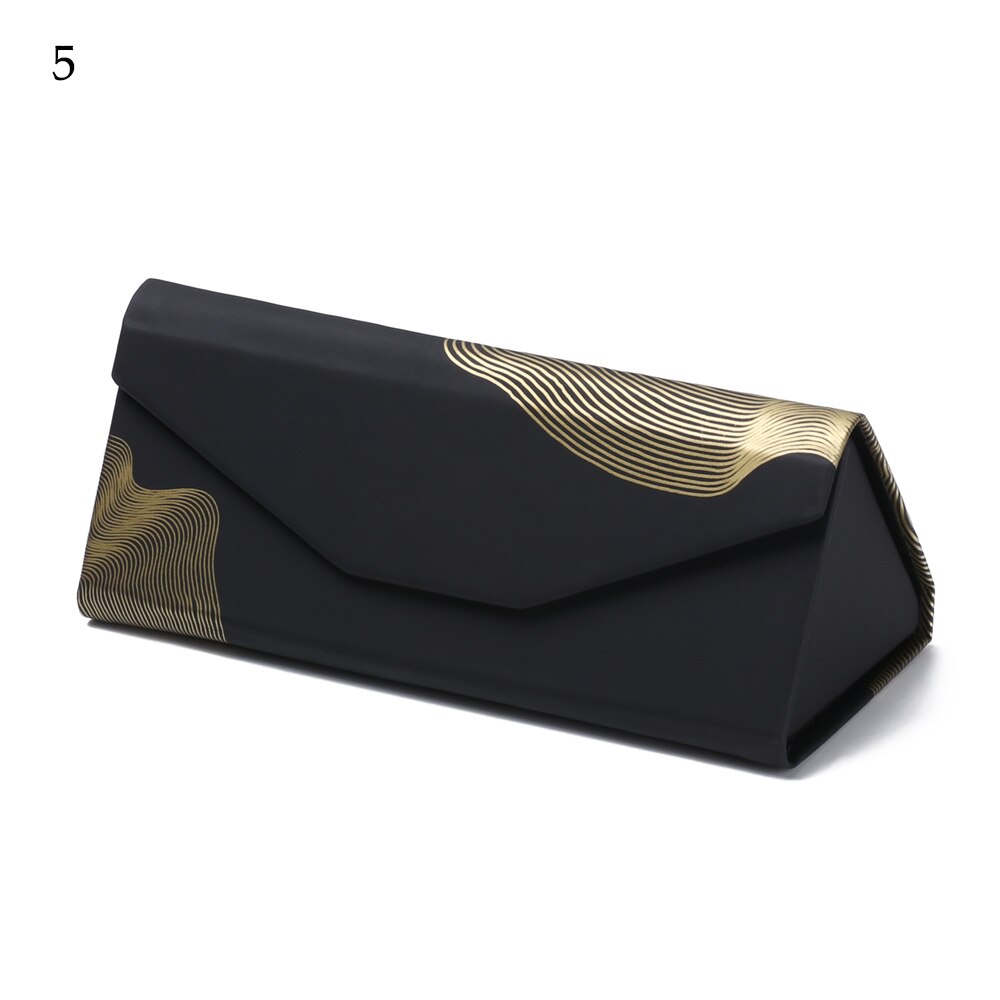 Neue Heiße Dreieck Gläser Kasten Süssigkeit Farbe Klapp Sonnenbrille fallen PU Wasserdichte Starke Magnet Brillen Schutz Organizer: Stil2-5