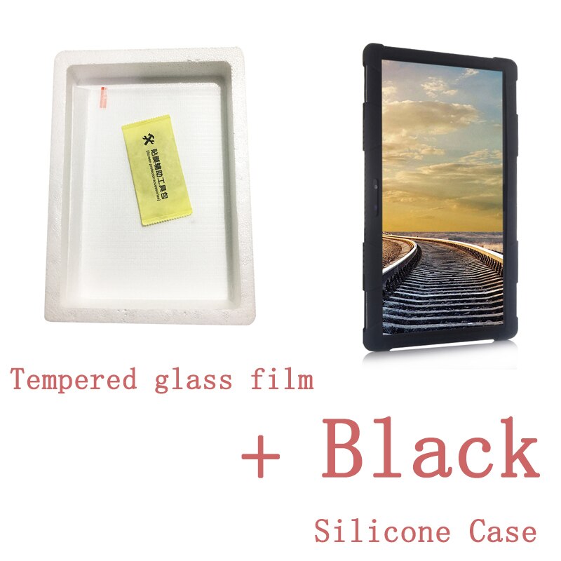 Soft silicone case for ANRY S20 11.6inch tablet pc Kids Safe Shockproof Silicone cover for ANRY S21 Comes with stand+stylus: Black add Glass film