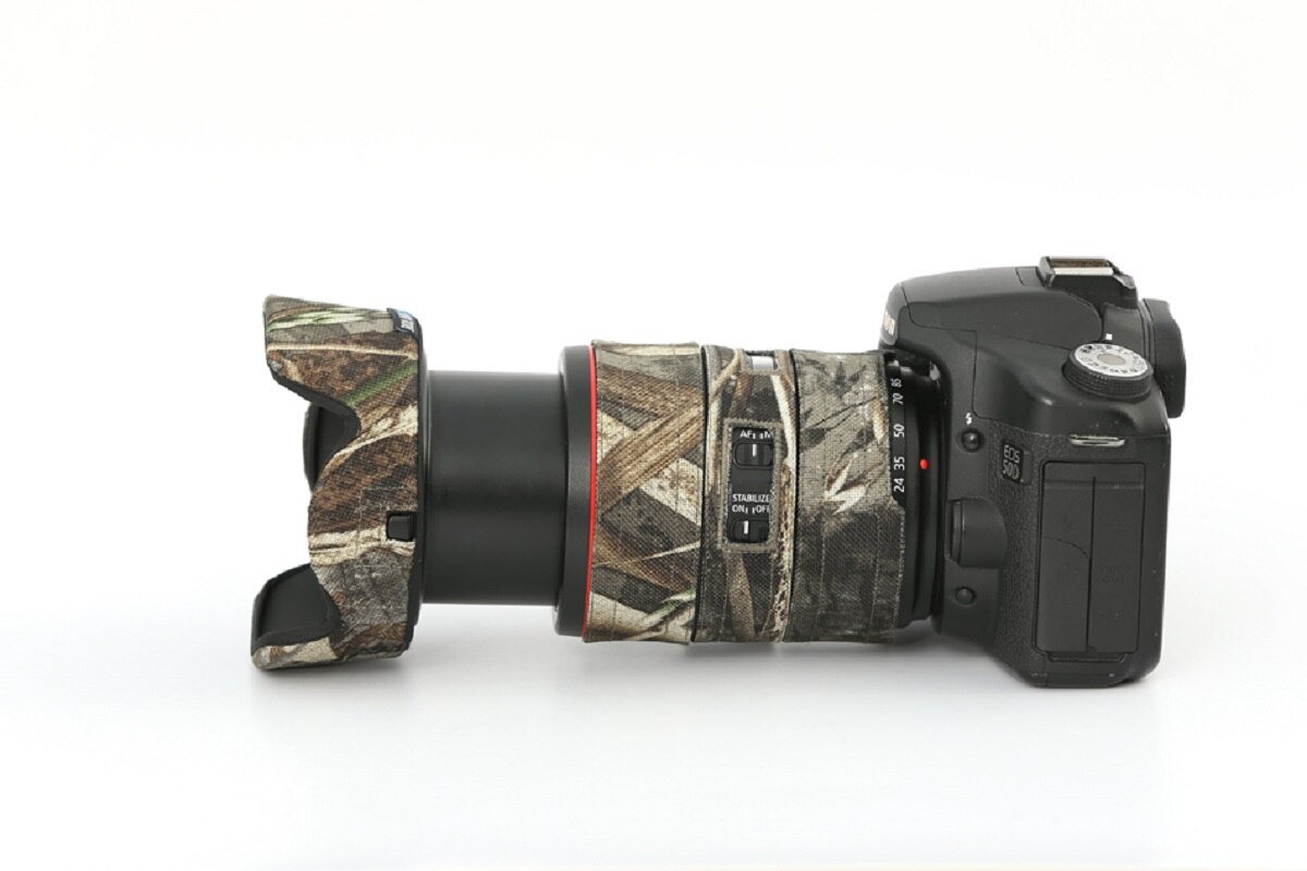 ROLANPRO Objektiv Tarnung Mantel Regen Abdeckung für Kanon EF 24-105mm f4L IST II USM Objektiv Hülse Waffen fallen Fotografie Zubehör Tuch