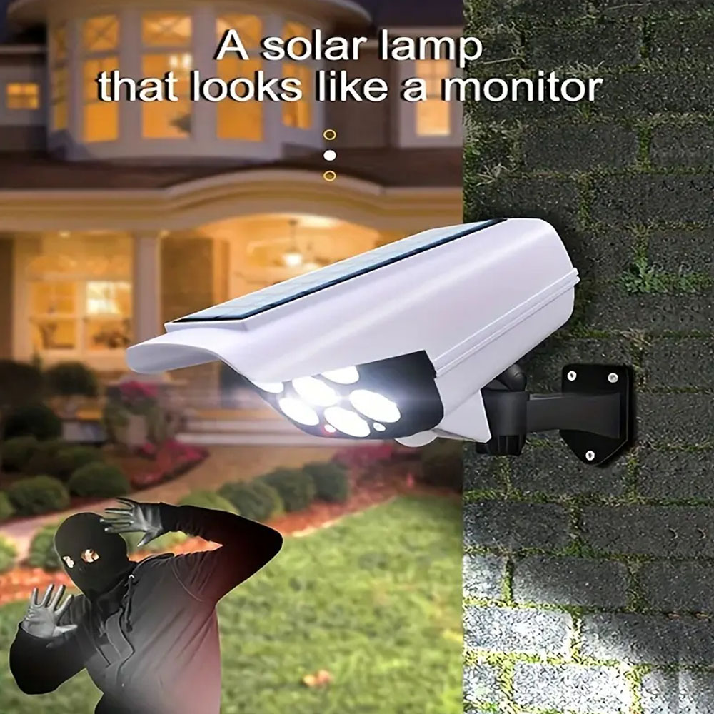 1/2 stuks, op zonne-energie 77 LED's simulatie bewakingslicht buiten beveiligingslamp bewegingssensor tuinverlichting