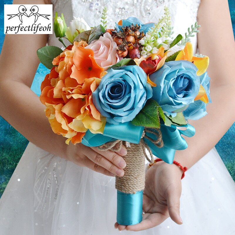 perfectlifeoh Artificial Bridal Bouquet Wedding Bouquets Brides Wedding