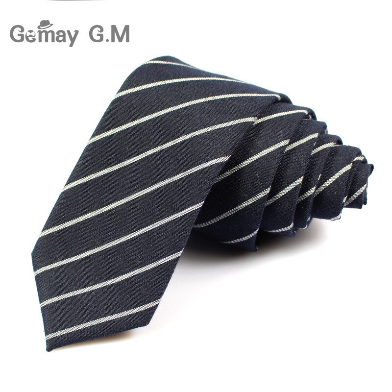 Afslappet bomuldsplaid stribet herrebånd 6cm smalle bryllupsforretning tyndt slips til mænd frisk hals slips halsbånd