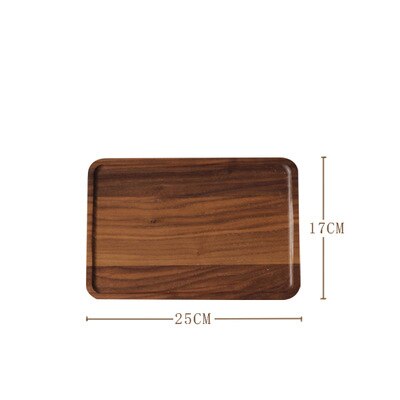 Plato Rectangular de madera de estilo japonés, Nogal Negro, plato de servicio de madera, bandeja Placa de fruta, platillo: B