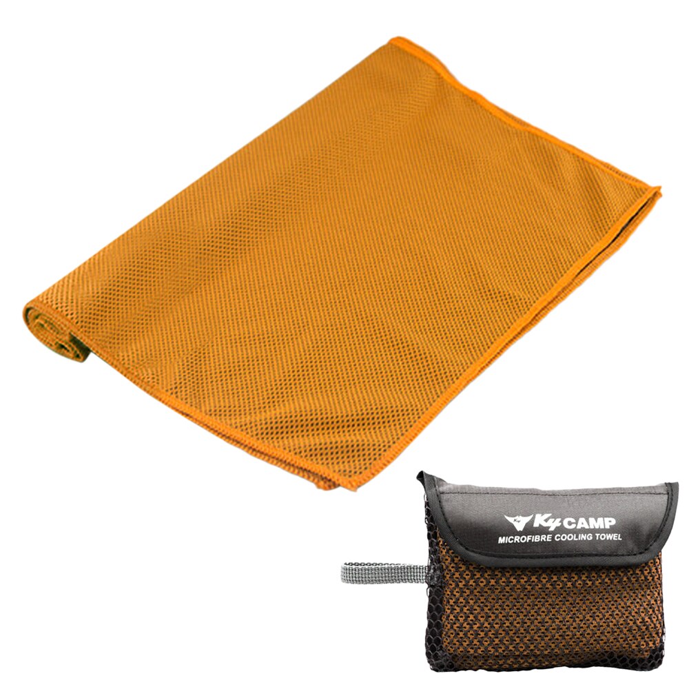 Hurtig tør kølehåndklæde udendørs sportshåndklæde til udendørs camping vandreture gym fitness træning rejse øjeblikkelig lindring: Orange