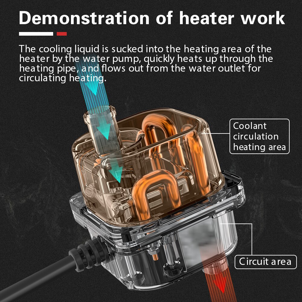 Lf bros motor förvärmare 1500w bil kylvätska värmare 220v 240v parkeringsvärmare lämplig för bilar under 1.8l avgaser