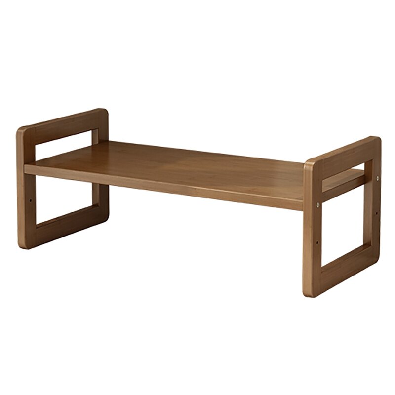 1Pcs Monitor Stand For Computer Laptop Printer Desktop Organizer Shel Desktop Bamboo Workspace Platforms Stands