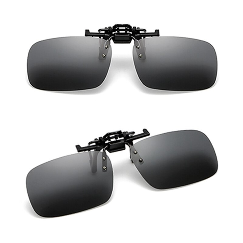 Gafas de sol polarizadas con Clip, lentes de visión nocturna para conducción, gafas de sol masculinas con protección UVB UVA para hombres y mujeres, con estuche y paño para gafas