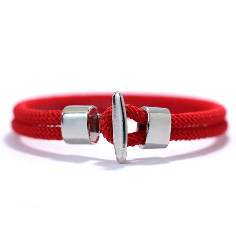 51Luckind Simple Milan Rope Bracelet Handmade Men Women Outdoor Survival Braclet For Camping Armband Thread Jewelry: 21.5cm / ROSE GOLD COLOR