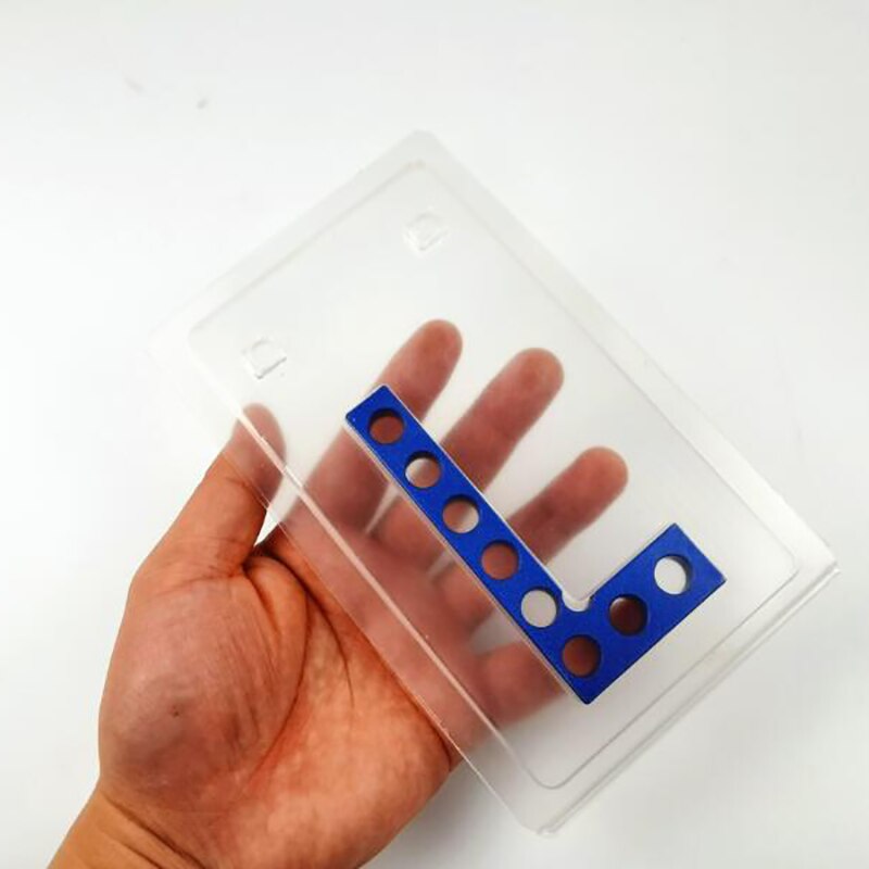 Aluminum Alloy Ruler Metric Height Ruler 90 Degrees L Square Carpentry Measurement Tool Angle Line Ruler Blue