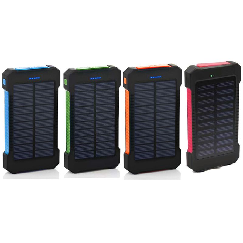 vogue DIY LED Dual USB Ports Solar Panel Power Bank Case Concise Charger Kits Box For Samsung 18#820