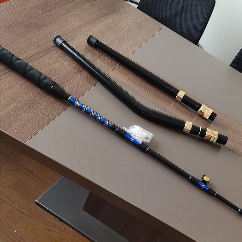 Topline Tackle Trolling Rod Aluminum Bent Butt for Big Game Rod Boat Fishing Rod Fiberglass Rod Curved Handle