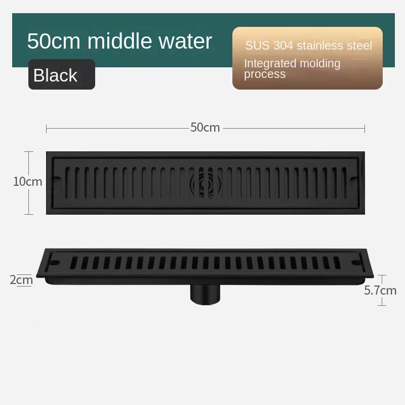 Zwart 20-80 cm verlengde afvoerputje badkamer toilet 304 roestvrij staal grote verplaatsing afvoerputje anti-geur en insectenbestendig: green