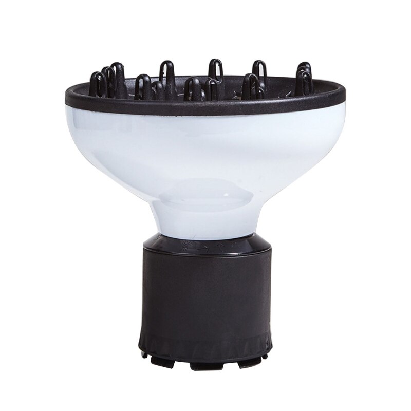 Universal pelo difusor secador de pelo difusor de archivo adjunto para cabello rizado y cabello Natural ondulado secador difusor: Blanco