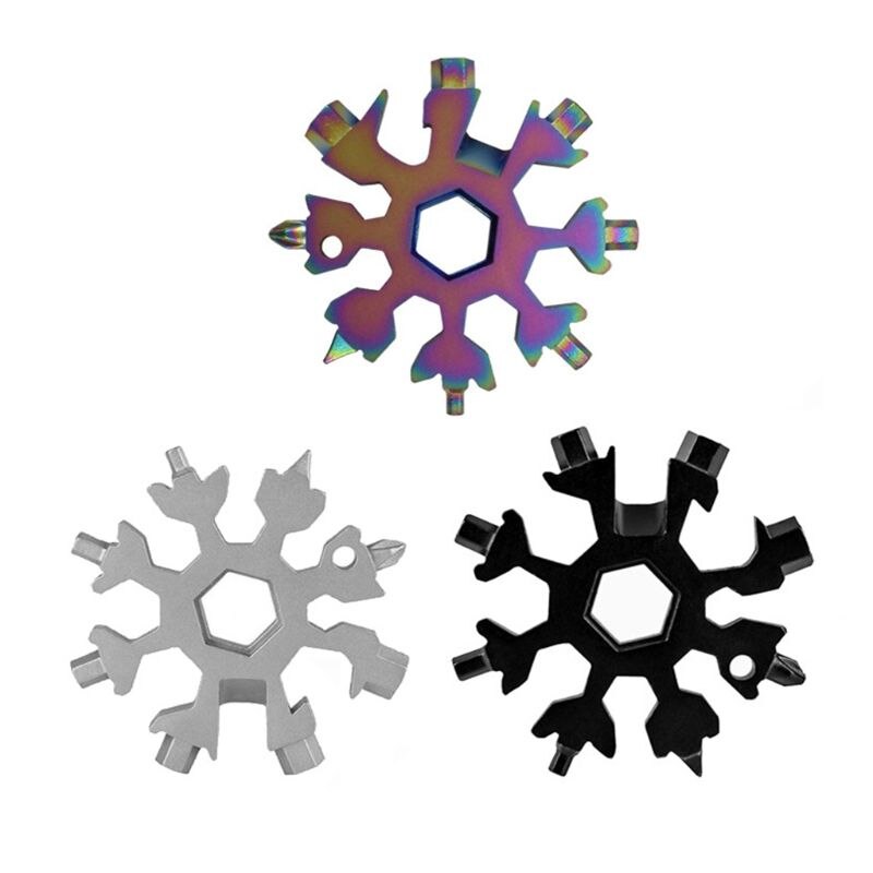 18-in-1 Snowflake Multi Tool Stainless Steel Snowflake Wrench