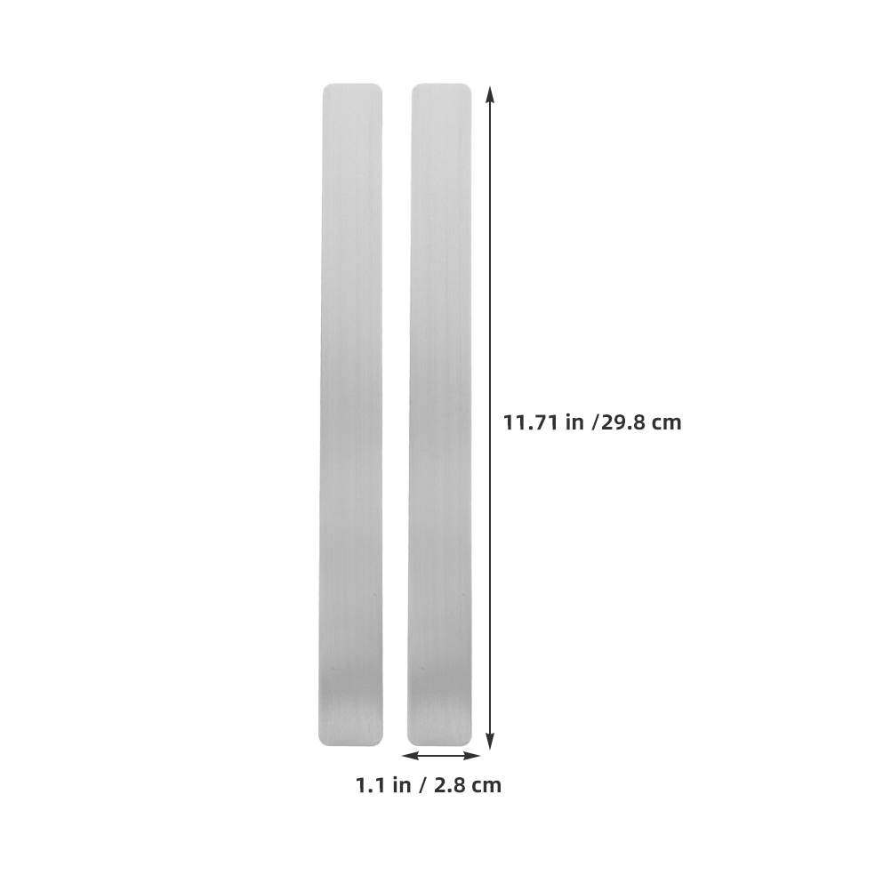4 pezzi di metallo ferro bacheca strisce adesive tabelloni da parete per ufficio scuola argento striscia magnetica in sughero memo display