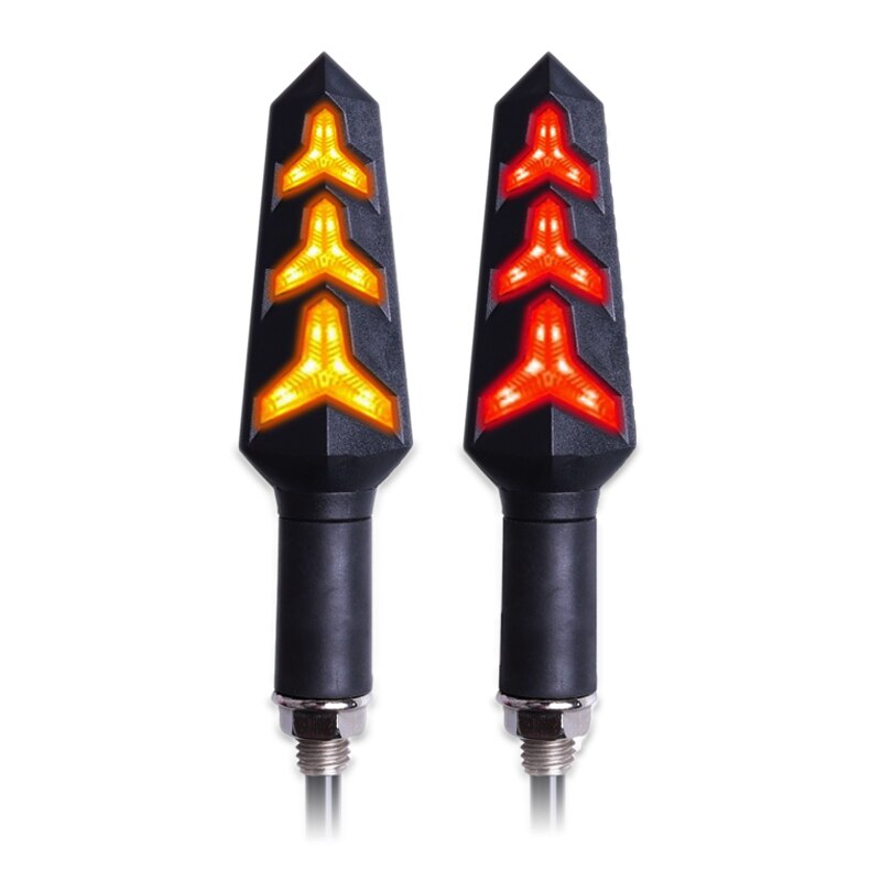 4 stk. led blinklys motorcykel blinklys bygget relæ blinker motorcykel blinklys stop signal bremse belysning: 2 stk rød