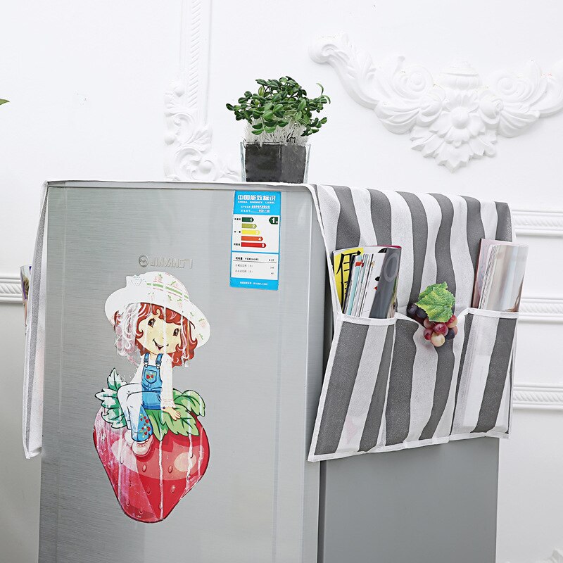Diniwell køkkenkøleskab støvbetræk støvtæt og røgbeskyttelse non-woven stof støvbetræk med 6 opbevaringsposer: -en